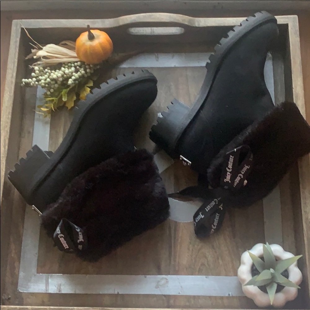 Juicy Couture New‎ furry warm winter ankle boots